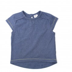 obrázek Modrošedé tričko s ozdobnou drobnou krajkou