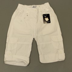 obrázek Přírodně bílé plátěné kalhoty s ozdobnými kamínky