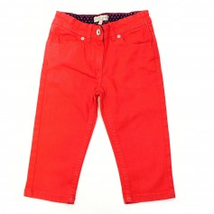 obrázek Oranžovo-červené riflové kalhoty ke kolenům