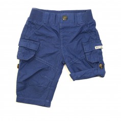 obrázek Modro-šedo-fialové plátěné kalhoty