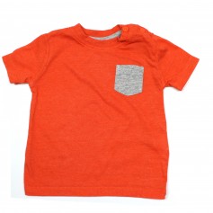 obrázek Sytě oranžové tričko s kapsičkou