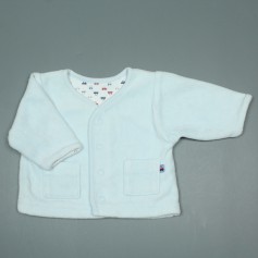 obrázek Bledě modrý kojenecký kabátek s podšívkou