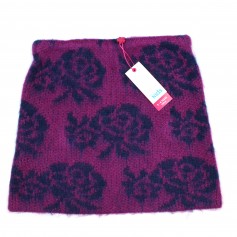 obrázek Fialová pletená sukně s motivem růží
