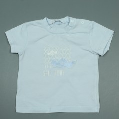 obrázek Světle modro-šedé tričko s lodičkou