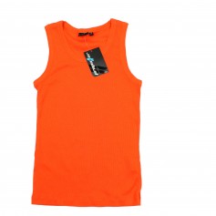 obrázek Upnuté žebrované nátělníkové tričko v zářivě oranžové
