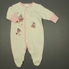 obrázek Krémovo-růžové pyžamko s výšivkou