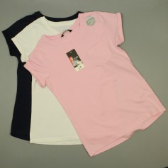 obrázek 3x Tričko v bíle, modré a růžové barvě