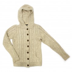 obrázek Propínací zimní svetr s kapucí