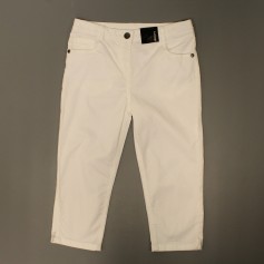 obrázek Bílé 3/4ní plátěné kalhoty s elastanem