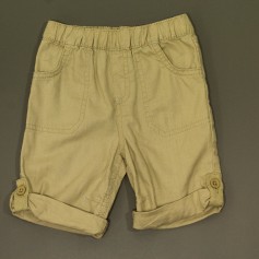 obrázek Béžové lněné kalhoty, možnost dvojí délky