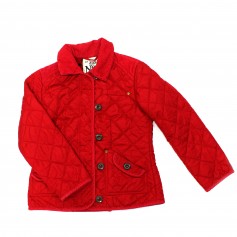 obrázek Sytě červená prošívaná bunda na jaro/podzim